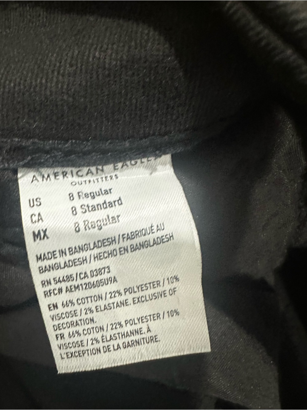 American Eagle curvy high rise Distressed Black Denim Mini Skirt - Picture 4 of 4